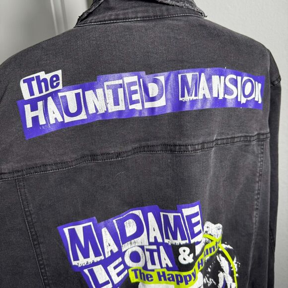 DISNEY STORE NWT Women's 3X Black Haunted Mansion Denim Jean jacket Madam Leota - Picture 5 of 16